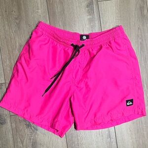 Quiksilver Men’s Neon pink Swim Shorts Size Small